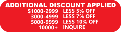 Additional discounts applied